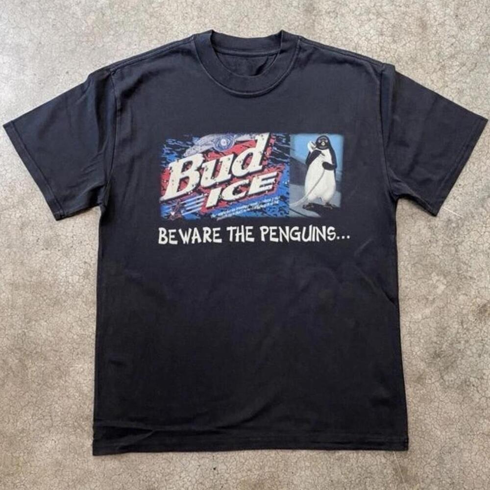 T-Shirt Bud Ice Tee With Penguin Graphic